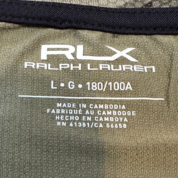 Ralph Lauren RLX Long Sleeve Performance Shirt Green Camouflage | Men Size large - Picture 2 of 16